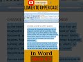 Change Case In Ms Word By Shortcut key।।Lower Case To Upper Case In Word।।#ms_word #ms_word_tutorial