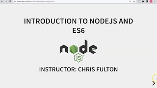 Intro. To Nodejs and ES6 - Implementing NPM Part I