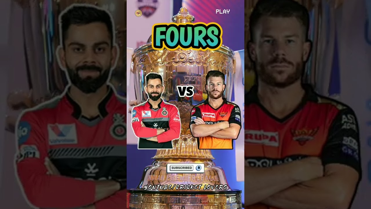 David Warner Vs Virat kohli In IPL 