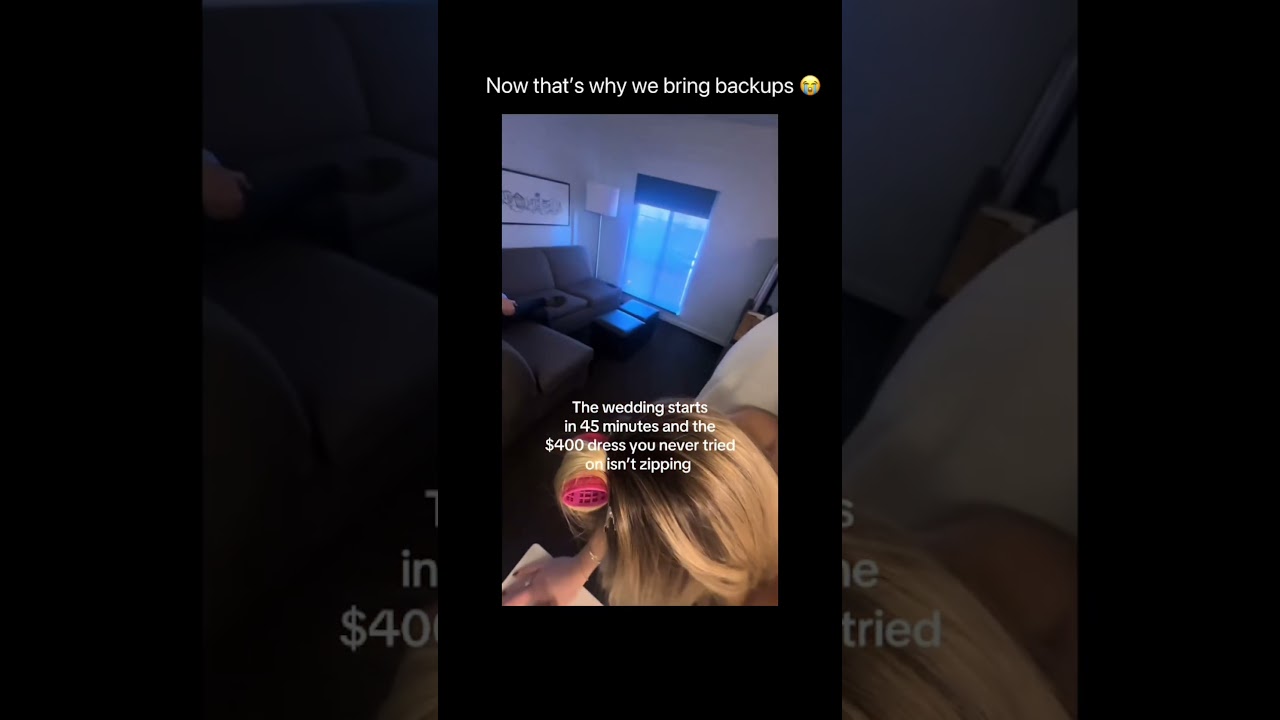POV: Your $400 Wedding Dress Won’t Zip 45 Minutes Before 💀