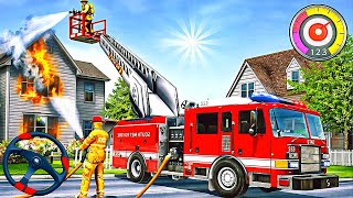 Fire Truck City Rescue Simulator 3D - 911 US Emergency Ambience Driving 3D - Android GamePlay screenshot 4