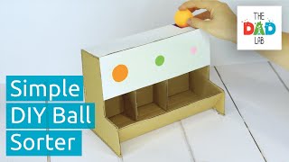 How to Make a Ball Sorting Machine | DIY Cardboard Games for Toddlers screenshot 5