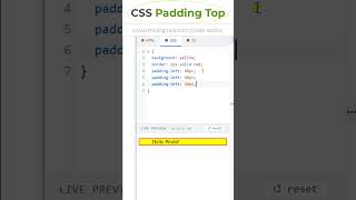 CSS Padding Top Right Bottom Left #coding #htmltutorial #csstutorial