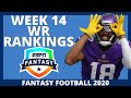2020 Fantasy Football - Week 14 Wide Receiver Rankings (Top 32)
