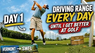 Road to Breaking 100: Driving Range Every Day Challenge | Day 1 - Vermont to Florida