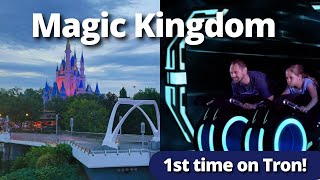 Magic Kingdom Park Day | First Time Riding TRON | Caseys Corner & The Plaza Restaurant