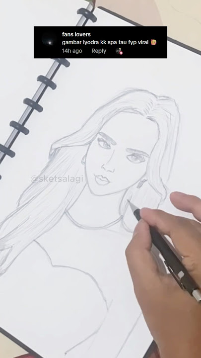 Sketsa lagi #gambar #sketsa #lyodra #pencildrawing ##cantik #request