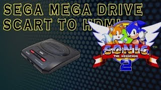 Sega Mega Drive - Scart To Hdmi Scaler W Rgb Cable Sonic The Hedgehog 2