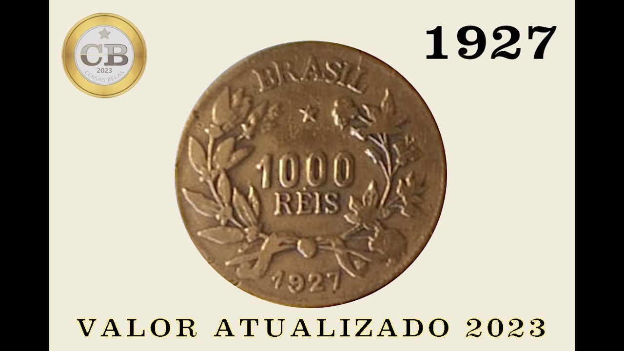 Moeda de 1000 Réis de 1927 Abundância e Prosperidade e uma surpresa que tive com ela.