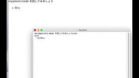 Impatient-mode in Emacs for live previewing HTML