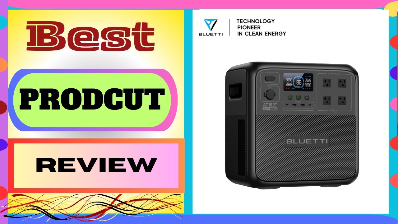 BLUETTI AC180T Portable Power Station, 1432Wh LiFePO4 Battery Backup 1800W AC Outlets, Hot