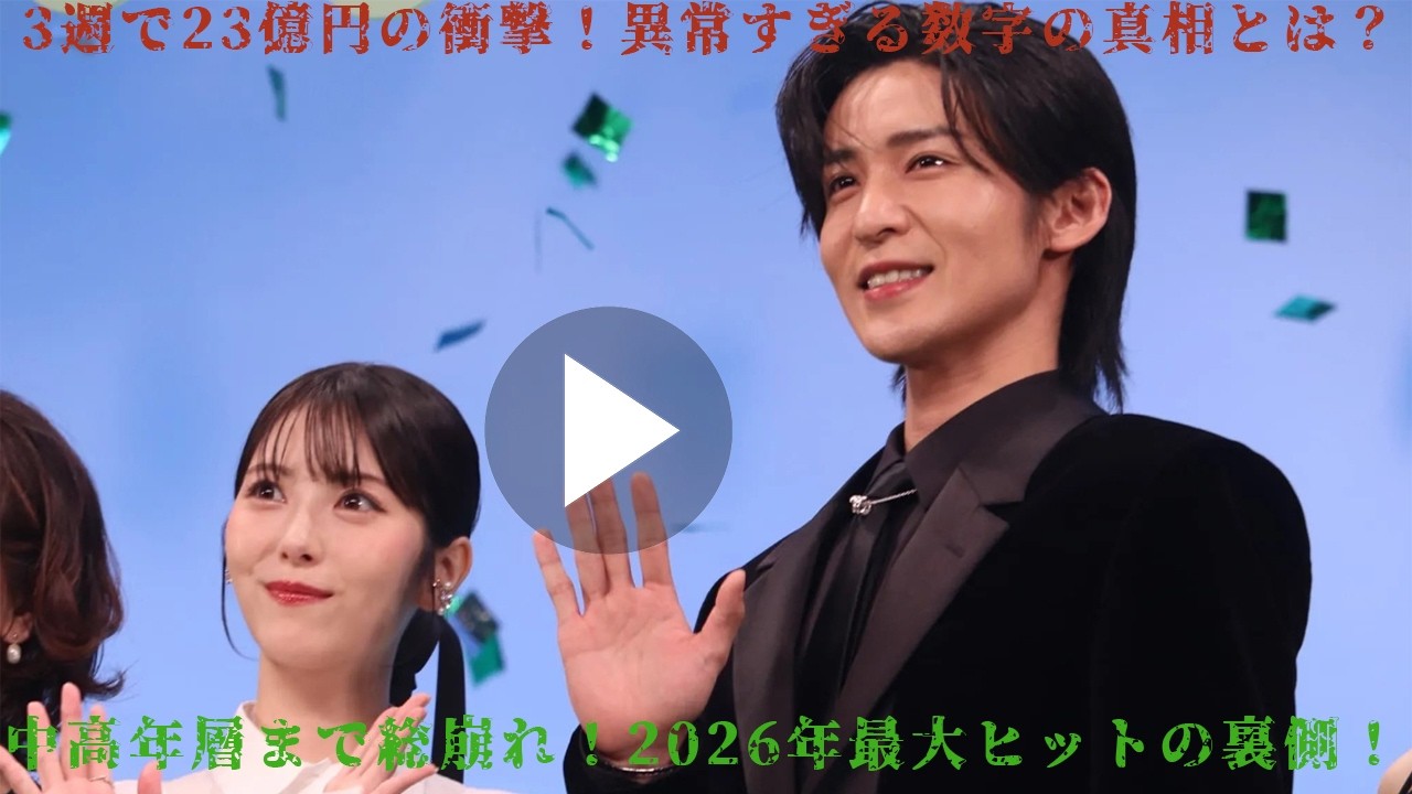公開3週で23億円突破の異常事態！中高年層まで熱狂した“2026年最大ヒット”の真実を徹底解剖