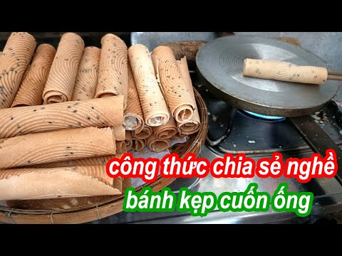 Video công thức chia sẻ nghề cách làm bánh kẹp cuốn ống... - YouTube