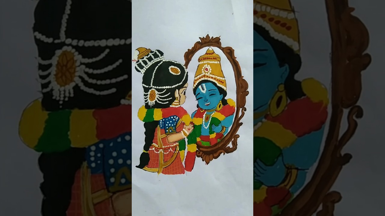 Cute andal mirror painting 