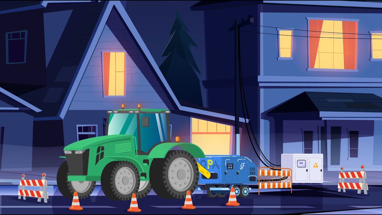 Quick Power Access réalimente des rues de village avec des tracteurs ...