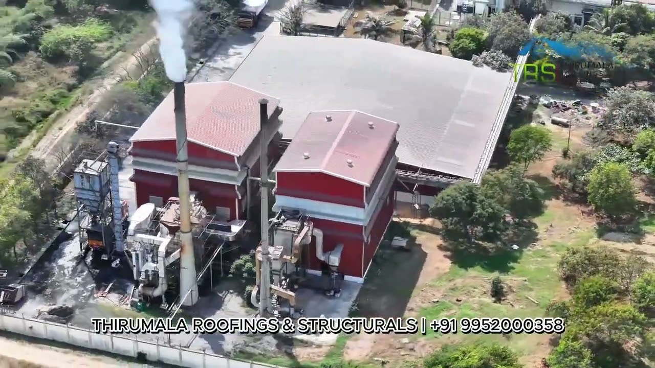 SNJ Beer Factory – Padalam | Industrial Shed Roofing | Drone Aerial View | Thirumala Roofings