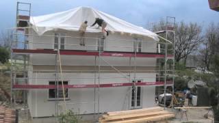 Costruzione Casa In Legno. Time Lapse