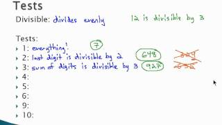 Prime Factorization - Divisibility Tests (part 1)