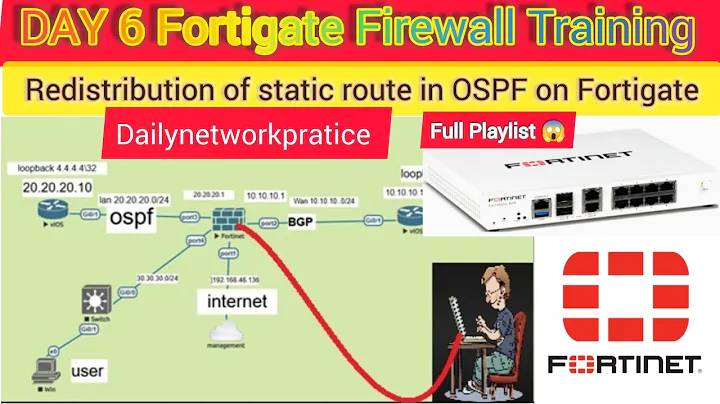 Day 6 | 🔥 FortiGate Static to OSPF Redistribution | Real World Lab & Setup Explained!