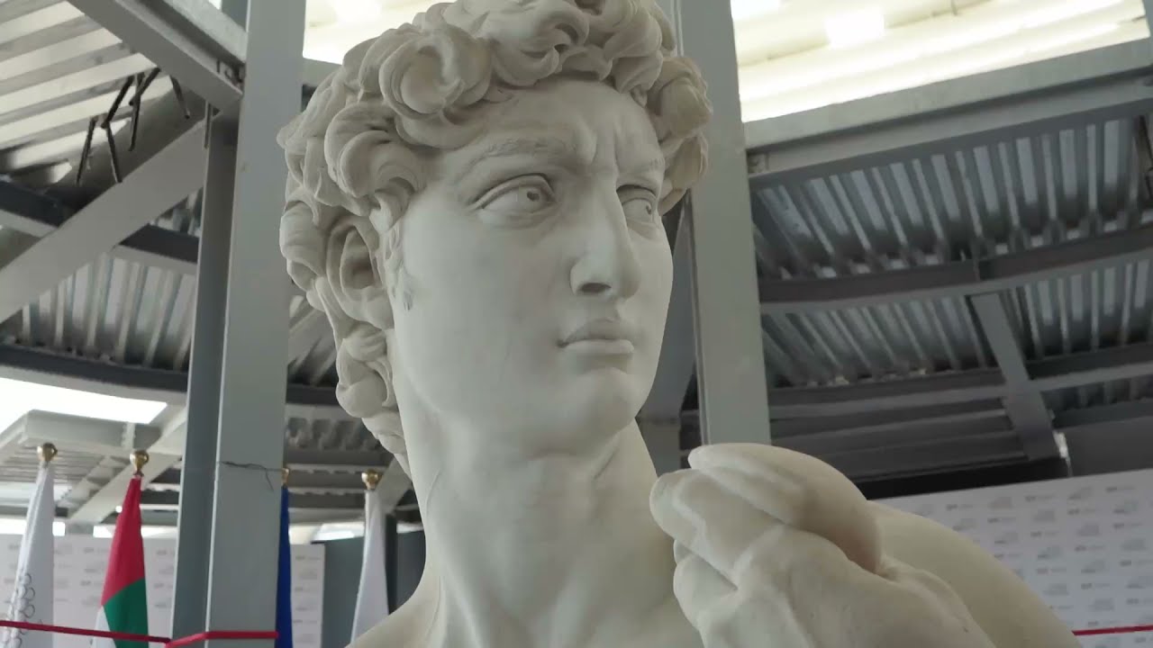 Michelangelo’s David unveiled as stunning centrepiece of Italy’s Expo 2020 Dubai pavilion