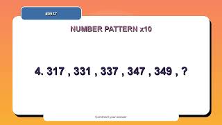 Number Pattern Challenge #0537 | 10 Number Pattern Practice Questions