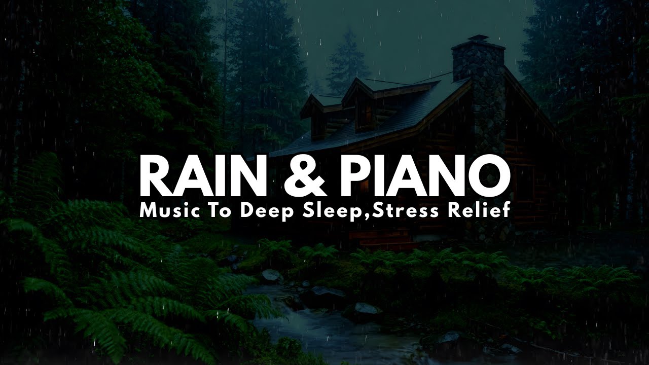 Calming Sleep Music + Insomnia & Stress Relief – Peaceful Piano with Rain Sounds for Deep Sleep