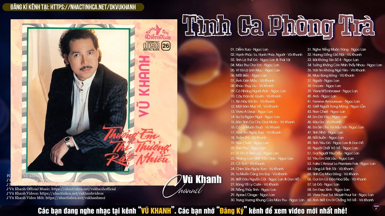 ♪VŨ KHANH TÌNH CA PHÒNG TRÀ ‣Nhạc Xưa Hải Ngoại Nghe... - youtube