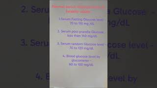 NORMAL SERUM GLUCOSE LEVEL KITNA HOTA HE ? # shorts #biochemistrynotes # medical students