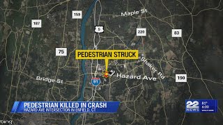 Pedestrian killed, building struck in Enfield crash