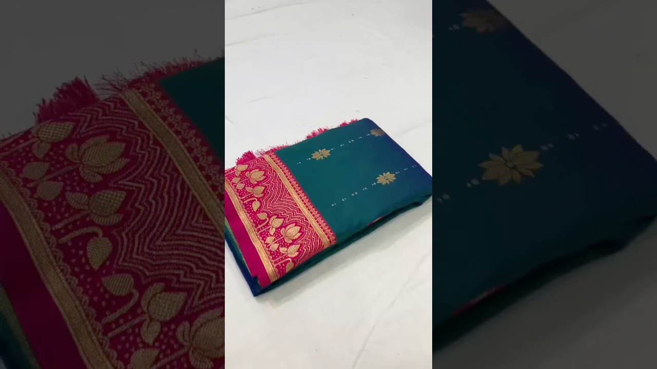Soft Silk Contrast Flower Border Saree