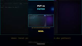 PUT vs PATCH in 30 Seconds #shorts PUT vs PATCH in 30 Seconds #shorts
