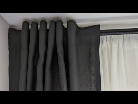 Back tabs or Hidden Tabs curtain tape tutorial.