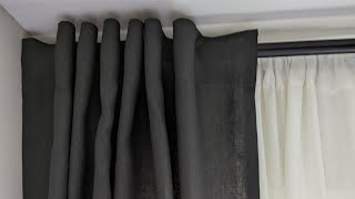 Back tabs or Hidden Tabs curtain tape tutorial.