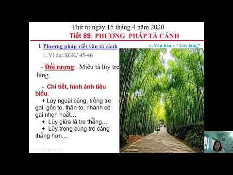 Tập làm văn 6 - Tiết 89 - Bài: Phương pháp tả cảnh
