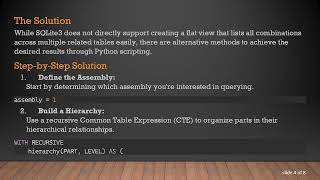 Creating a View in SQLite3 for Unique Paths through a Tree-Like Database Structure