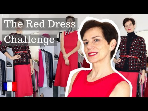 🇫🇷 THE RED DRESS CHALLENGE⎢HOW FRENCH WOMEN STYLE A RED DRESS - 동영상