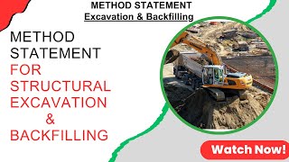 Method Statement for Structural Excavation and Backfilling QA QC Documents What is Method Statement