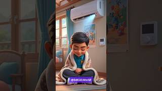 AC Ka Sahi Use 😱❄️ Smart Kids Ka Cooling Secret! 🌬️✨ #cartoonlearning #cartoon #smartkids #kids