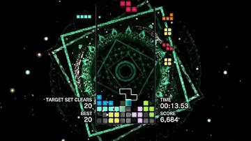 "Target" high score (23 Target Set Clears) in Tetris® Effect Connected (Steam version on laptop)