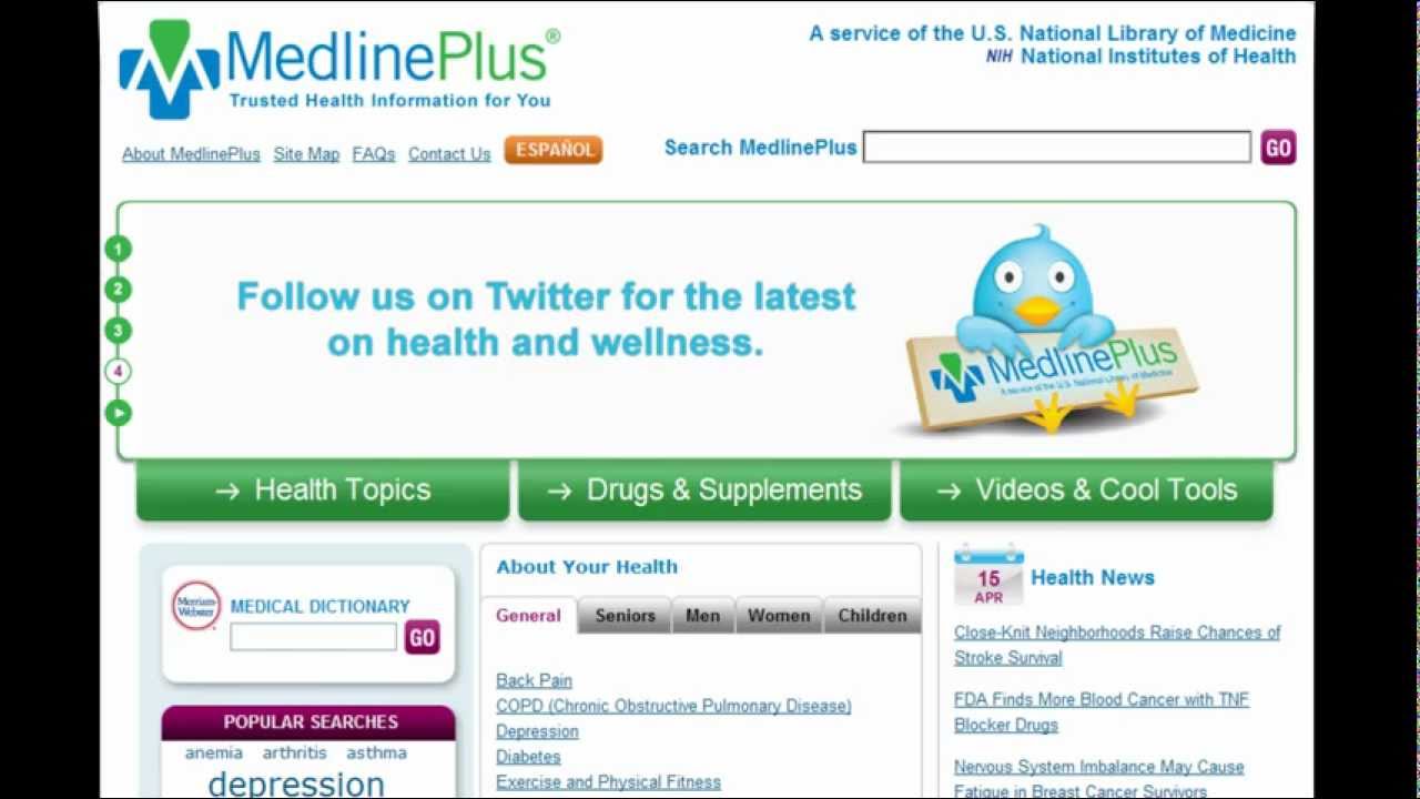 Introduction to MedlinePlus YouTube