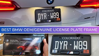 BEST BMW Genuine M-Sport License Plate Frame | Stainless Steel - Gloss Black
