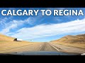 Calgary to regina drive  complete road trip timelapse 4k