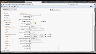 Set up Self Enrollment in Moodle