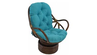 Blazing Needles Solid Twill Swivel Rocker Chair Cushion