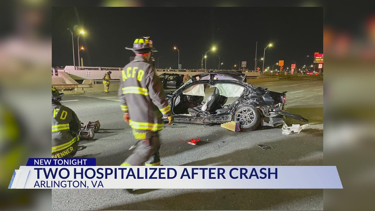 2 taken to hospital after crash in Arlington - YouTube