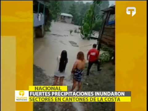 Fuertes precipitaciones inundaron sectores en cantones de la Costa
