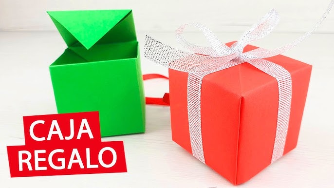 🎁 Como hacer caja de regalo de papel - Origami (sin pegamento) 