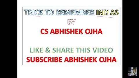 Trick to remember Ind ACCOUNTING STANDARDS | COMMERCE | CA CS CMA | UGC NET COMMERCE EXAM