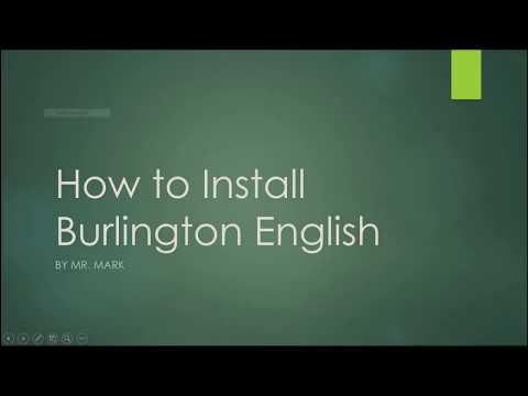 How to Install Burlington English