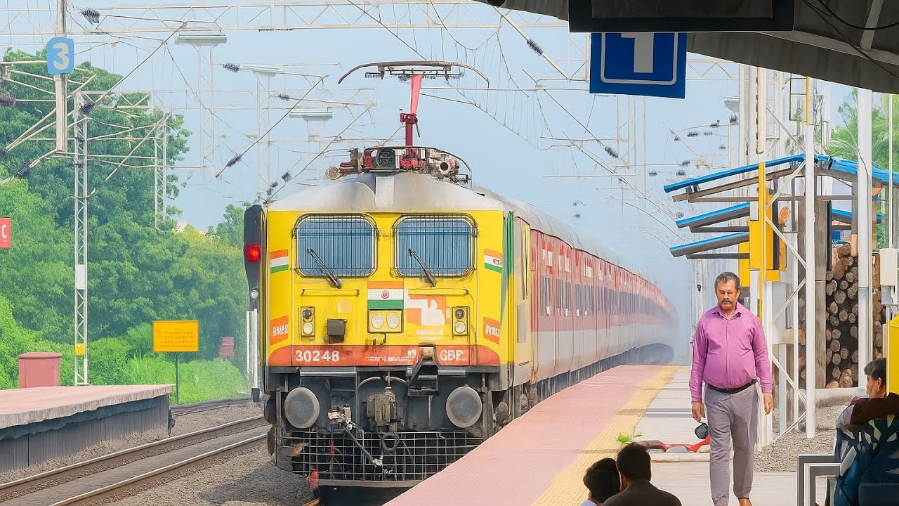 20625 MGR Chennai Central Bhagat Ki Kothi SF Express 110KMPH Crossing Jalamb Junction || Vivo X200FE